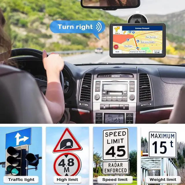 Alt view image 3 of 6 - OHREX S7 GPS Navigator for Car, 7 inch, with US Canada Mexico 2025 Maps, Free Lifetime Updates, GPS Navigation System for Truck, Semi Truck, RV, Trucker, Commercial Drivers