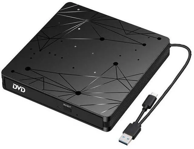 Main image of External CD/DVD Drive, USB 3.0 Portable CD Burner & Reader for Laptop & Desktop Plug & Play External Optical Drive for PC, Tray-Load, Ultra-Slim Design