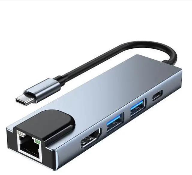 Main image of 5-in-1 Type-C Hub Gigabit Ethernet, USB 3.0, Multi-Port Docking Station for Switch, Tablet, Laptop - Five-in-One /Gigabit