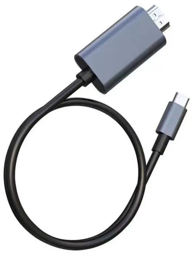 Alt view image 2 of 6 - Type-C to HDMI 4K Cable Screen Mirroring Cord for Phone, Tablet, Laptop, Nintendo Switch to TV / Monitor Type-C to HDMI / 4K 30Hz 1.8m Braided Cable