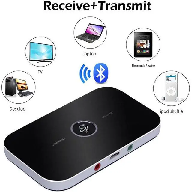 Alt view image 4 of 7 - Bluetooth 5.0 Transmitter / Receiver Wireless Audio Adapter for TV, Computer, Smartphone, Speaker, Headset