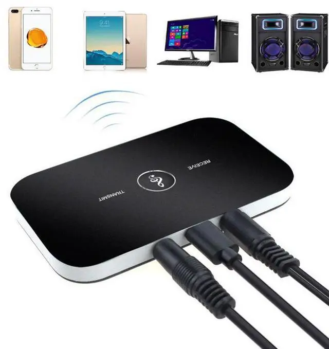 Alt view image 2 of 7 - Bluetooth 5.0 Transmitter / Receiver Wireless Audio Adapter for TV, Computer, Smartphone, Speaker, Headset