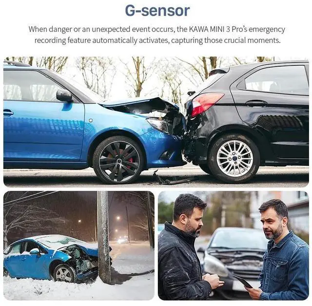 Alt view image 6 of 6 - 2K Dual Dash Camera Front & Rear Recording, 3-Inch HD Screen, Universal Car DVR with Night Vision