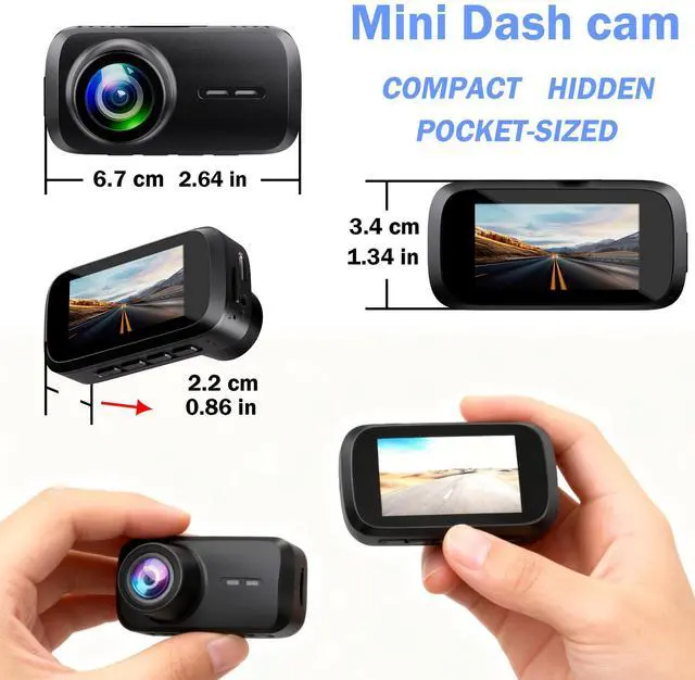 Alt view image 4 of 6 - 2K Dual Dash Camera Front & Rear Recording, 3-Inch HD Screen, Universal Car DVR with Night Vision