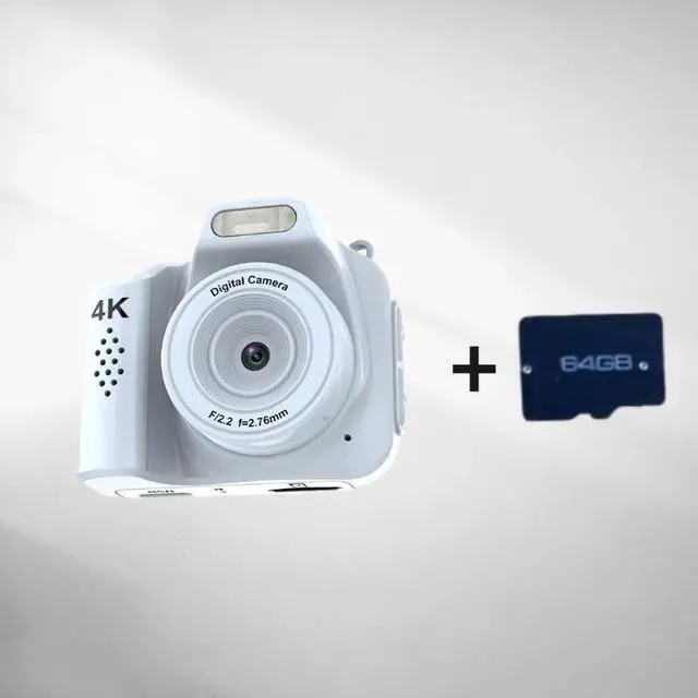 Alt view image 6 of 7 - 4K Vintage Digital Camera Mini Compact CCD Camera, 48MP Photo, HD Video, Travel Pocket Camera for Beginners black +64G Memory card