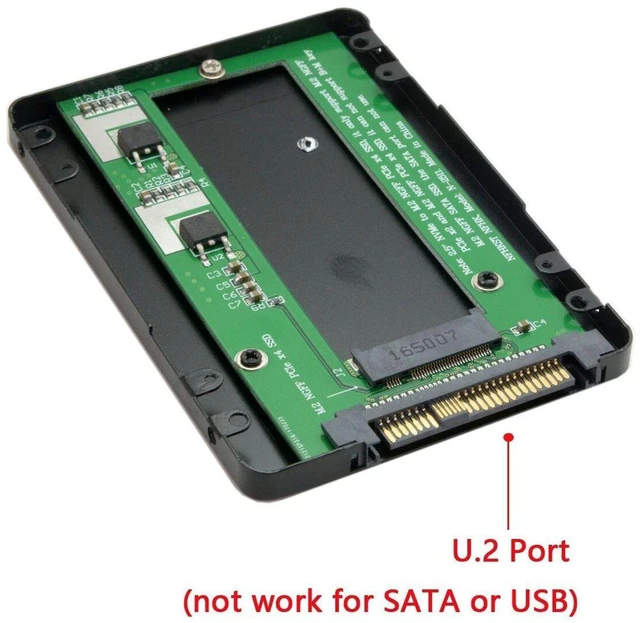 Alt view image 4 of 7 - SFF-8639 U.2 to NVMe M.2 M-Key NGFF PCIe SSD for Case Enclosure Converter Adapter PCIe M2