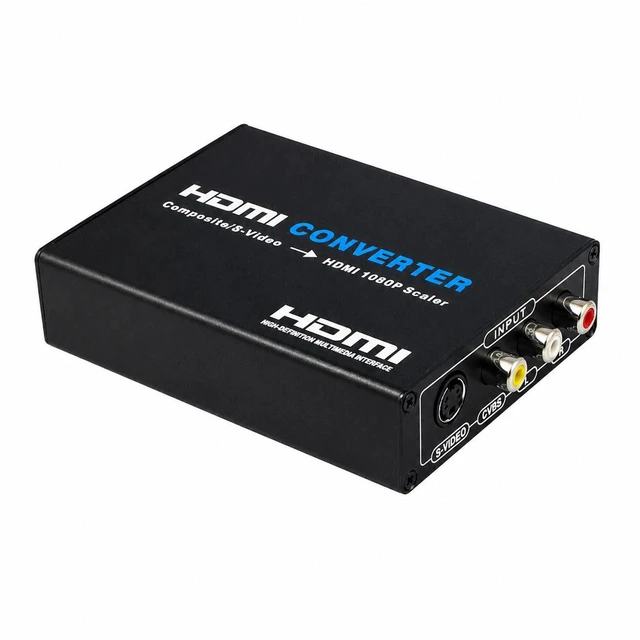 Alt view image 8 of 13 - RCA Svideo to HDMI Converter 3RCA Composite CVBS AV or Svideo and RL Audio Input to HDMI Output Upscale Converter Supports 720P 1080P Output Switch for N64 PS2 Wii DVD
