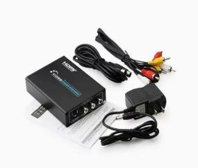 Alt view image 13 of 13 - RCA Svideo to HDMI Converter 3RCA Composite CVBS AV or Svideo and RL Audio Input to HDMI Output Upscale Converter Supports 720P 1080P Output Switch for N64 PS2 Wii DVD
