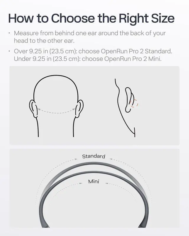 Alt view image 3 of 7 - OpenRun Pro 2 Bone Conduction Bluetooth Sport Headphones, Black | Bundle with Reflective StripOpen-ear awareness; DualPitch premium soundSmart Mic; IP55; 12H battery; Running/cycling/hiking