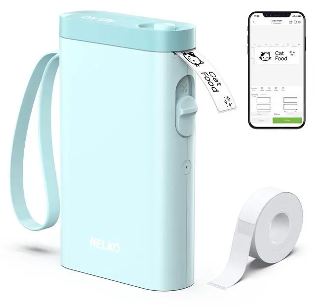 Main image of P21 Label Maker Machine with Tape, Bluetooth Label Printer, Cyan
