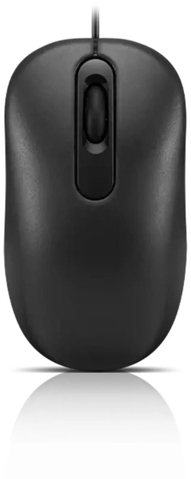 Main image of 100 Wired USB Computer Mouse for PC, Laptop, Computer with Windows - Full-Size - Ambidextrous Design - 3 Buttons - Red Optical Sensor Black