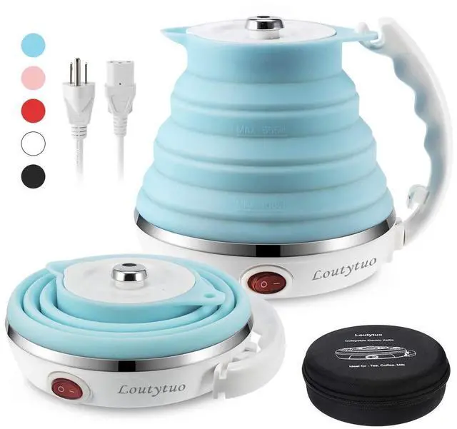 Main image of Food Grade Silicone Portable Collapsible Electric Travel Kettle