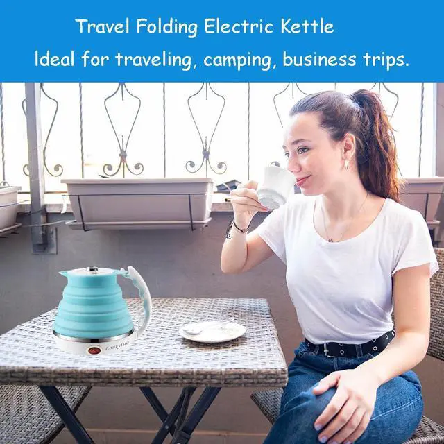 Alt view image 4 of 7 - Food Grade Silicone Portable Collapsible Electric Travel Kettle