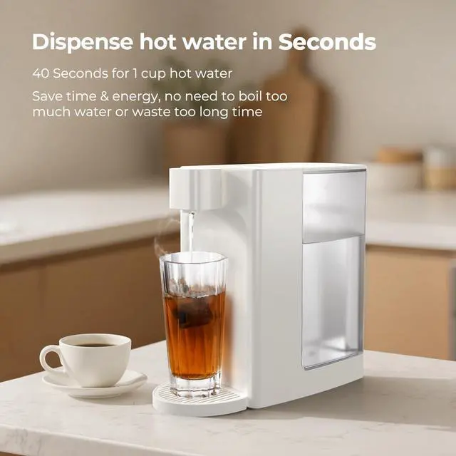 Alt view image 2 of 7 - Electric Kettles, D20 Instant Hot Water Dispenser for Quick Boiling & Dispense, Adjustable 3 Temperatures & 5 Water Volume, Removable 0.8 Gallon 100 Ounce Water Tank Capacity, BPA Free