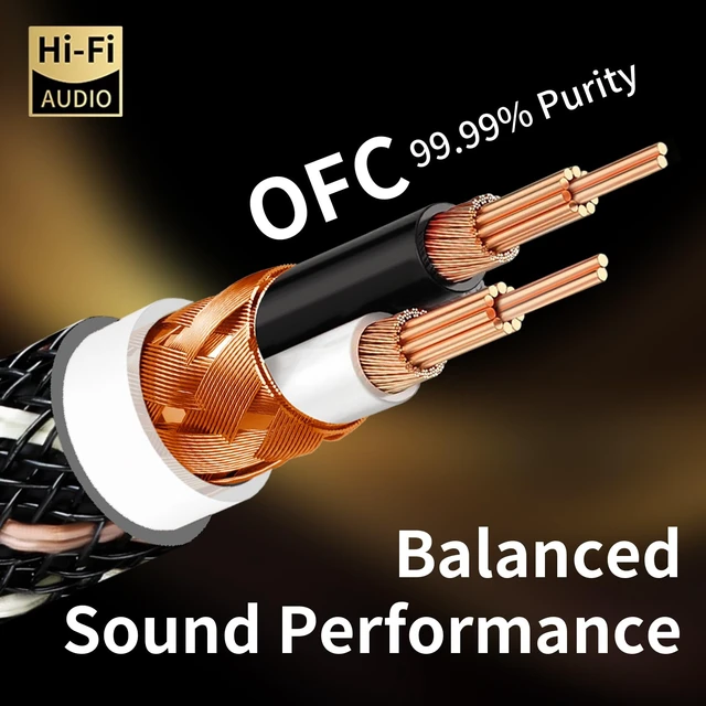 Alt view image 2 of 7 - YYTCG Audiophile HiFi RCA to 3.5mm Audio Cable 1.64ft | 4N OFC Core, 24K Gold-Plated Plugs, Nylon Braid, Ferrite Cores, Double Shielded Rca to Aux for Speaker,Amplifier,Home Stereo