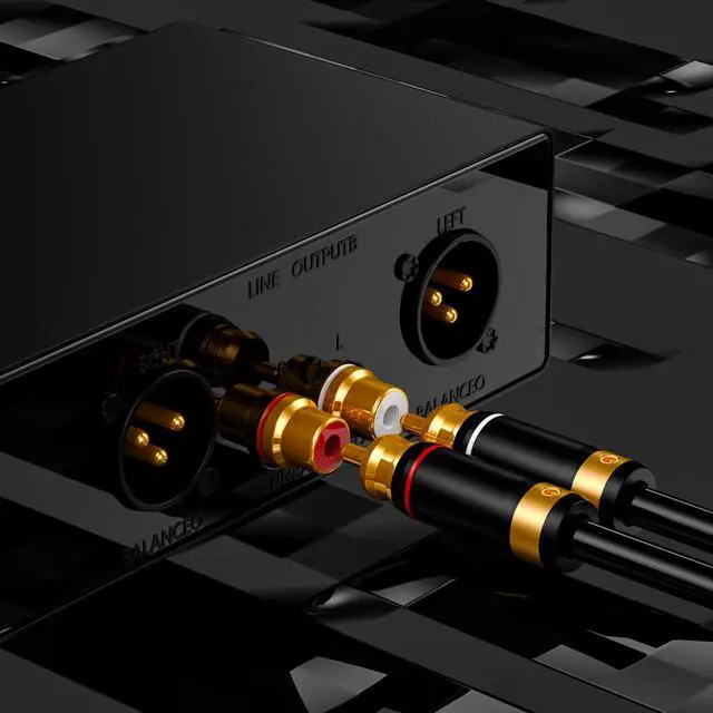 Alt view image 5 of 6 - 3.5mm Aux to RCA Audio Cable Audiophile 24K Gold-Plated Pure Copper Shell Braided Hi Fi Stereo Y Cord for Smartphones MP3 Tablets Speakers HDTV Purple (3.5mm Bend to 2 RCA, 6.5FT/2m)