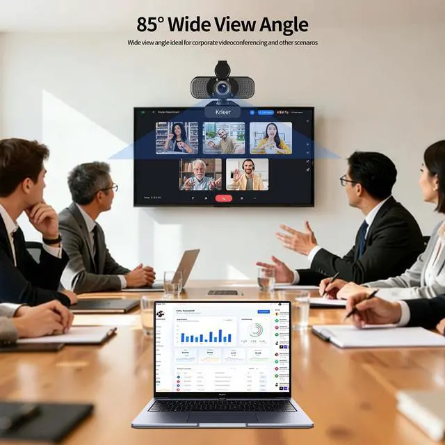 Alt view image 6 of 7 - 1080P HD Webcam with Dual Mics &Rotatable Tripod,Privacy Cover for Pc/Laptop, Usb Computer Camera Plug & Play with Auto Light Correction for Video Calls, Live Streaming Gaming & Online Meetings