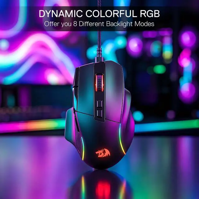 Alt view image 5 of 7 - Wired Gaming Mouse, 24K DPI w/Programmable Keys