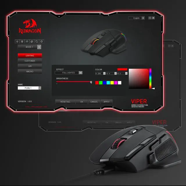 Alt view image 7 of 7 - Wired Gaming Mouse, 24K DPI w/Programmable Keys