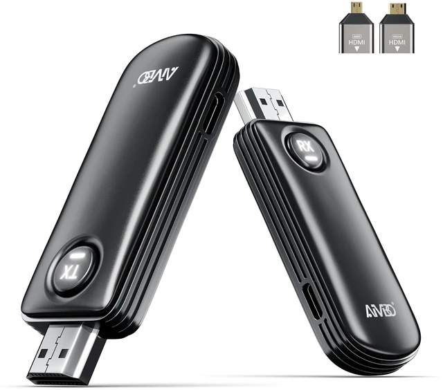 Main image of 2026 HDMI Transmitter and Receiver 4K Decoding & 1080P 60Hz with 165ft/50m Long Range for Large Rooms, 5GHz Wireless HDMI Display Adapter Video Audio Sync from Laptop PC TV Box to TV Projector Monitor