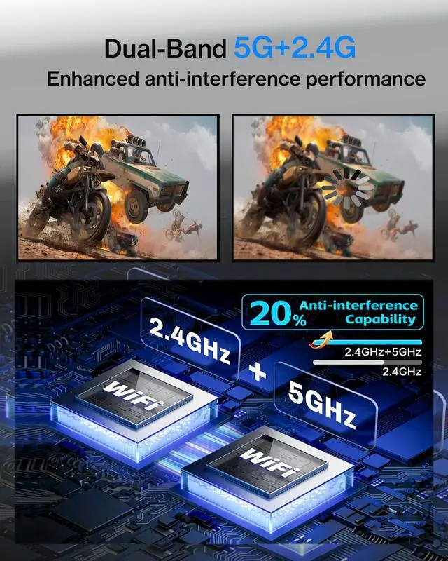 Alt view image 3 of 7 - Wireless HDMI Display Adapter 4K Output, Miracast HDMI Dongle for TV, Airplay Screen Mirroring Adapter Streaming Media 5G+2.4G Dual Band for iOS Android Windows to HDTV Projector Monitor