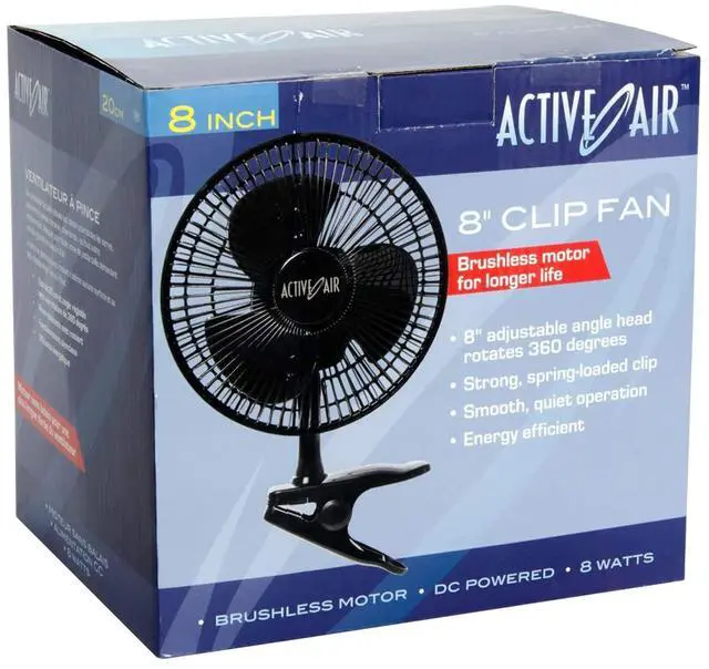 Alt view image 2 of 2 - 7.5W Ultra Quiet Brushless Clip Fan, 8"