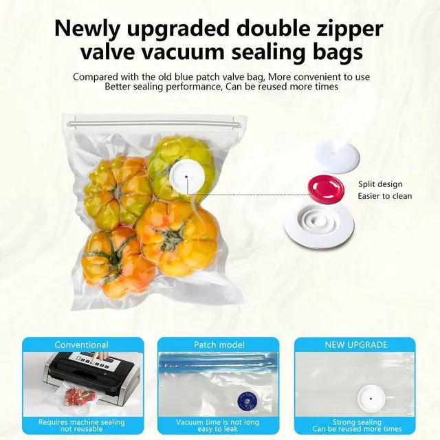 Alt view image 5 of 7 - Vacuum Sealer, vacuum sealer for food, handheld vacuum sealer(Vacuum Sealers+ 20 reusable vacuum seal bags)