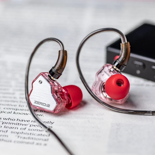 Alt view image 2 of 7 - 7Hz x Crinacle Zero:2 in Ear Monitor, Updated 10mm Dynamic Driver IEM, Wired Earbuds Earphones, Gaming Earbuds, with OFC IEM Cable for Musician (Pink, Without MIC)