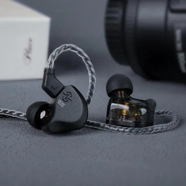 Alt view image 7 of 7 - in Ear Monitor Headphones,CCZ DC02 In Ear Monitor Dual Magnetic Circuit DD Wired Earbuds,Professional Hifi Earphone,Stereo Sound Gaming Earbud,IEM for Gaming,CCZ IEM Earphone for System(Black,No MIC)