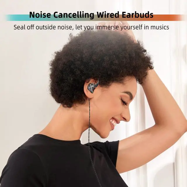 Alt view image 6 of 7 - CCZ DC01 Pro in Ear Monitor Headphones, iems for Gaming, Professional Gaming Earbuds Super Bass Wired Earphones with 1DD, Patent Ear fins, Ear tips, for Singers Musicians Podcaster (black without mic)