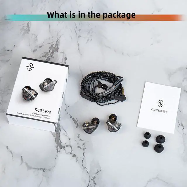 Alt view image 7 of 7 - CCZ DC01 Pro in Ear Monitor Headphones, iems for Gaming, Professional Gaming Earbuds Super Bass Wired Earphones with 1DD, Patent Ear fins, Ear tips, for Singers Musicians Podcaster (black without mic)