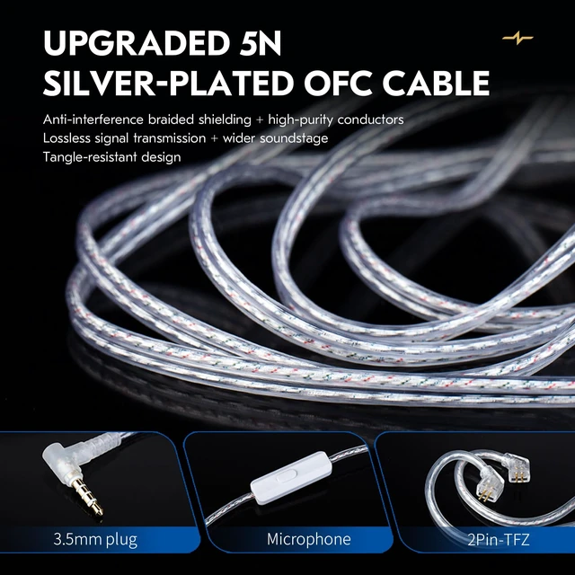 Alt view image 4 of 7 - CCZ NC02 in Ear Monitors, Wired Gaming Earbuds, Deep Bass Wired Ear buds without Microphone, 1DD HiFi IEM inear Headphones, IEMs for Gaming Music Singer Drummer, Tangle-free Cable (Black, without Mic)