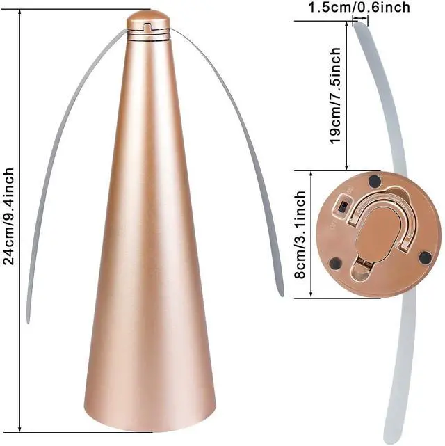 Alt view image 2 of 7 - 3 PCS Fly Fan for Table Picnic Gold Fly Fan Outdoor Food Fruit Fans for Indoor Outside Meal Table Fly Fan for Restaurant Home Party