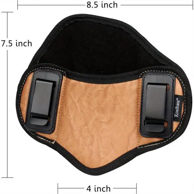 Alt view image 3 of 7 - Hunting Gun Holster Concealed Carry Holsters PU Leather Metal Clip Gun (Right and Left Hand Optional) pink