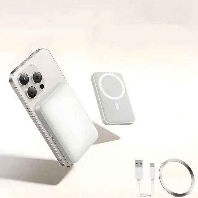 Main image of for Magsafe Battery Pack, 5000mAh/10000mAh Magnetic Power Bank with Type-C Cable 20W PD Fast Charging usbc Input Wireless Portable Charger for iPhone 17/16/15/14/13/12/ All Series