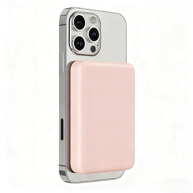 Main image of Cute Color for MagSafe Slim Magnetic Wireless Charger Fast Charge 5000/10000mAh Pocket Size Lightweight Portable Perfect Gift for iPhone 12/13/14/15/16/17 Pro Max pink 10000mAh