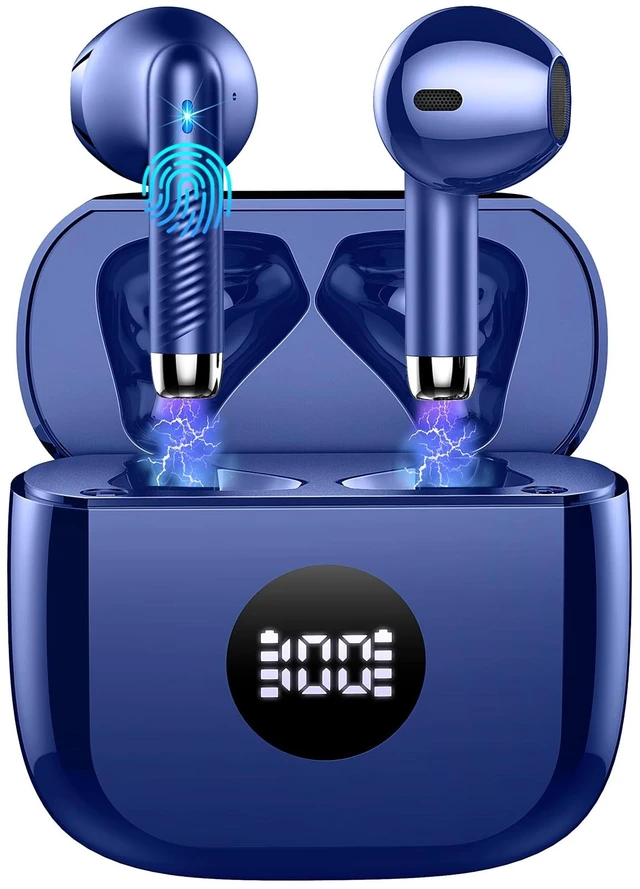 Main image of Wireless Earbuds, Bluetooth 5.4 Headphones HiFi Stereo, in Ear Earphones with LED Display 4 ENC Noise Cancelling Mics, Playback Ear Buds with Mini Case, IP7 Waterproof Headset