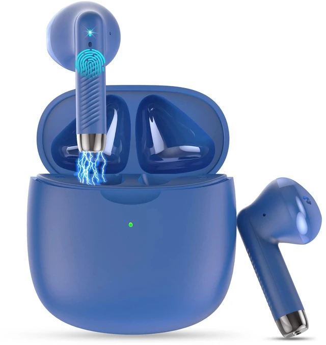 Main image of Wireless Earbuds, Bluetooth 5.4 Earbuds Stereo Bass, Bluetooth Headphones | in Ear Noise Cancelling Mic, Earphones IP7 Waterproof Sports, 36H Playtime USB C Charging Case Blue Ear Buds for Android iOS