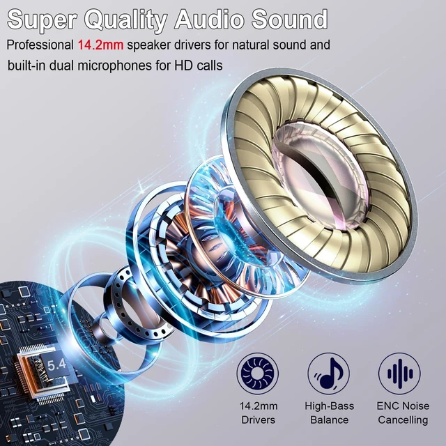 Alt view image 3 of 7 - Wireless Earbud Bluetooth Headphones, Stereo Ear Buds