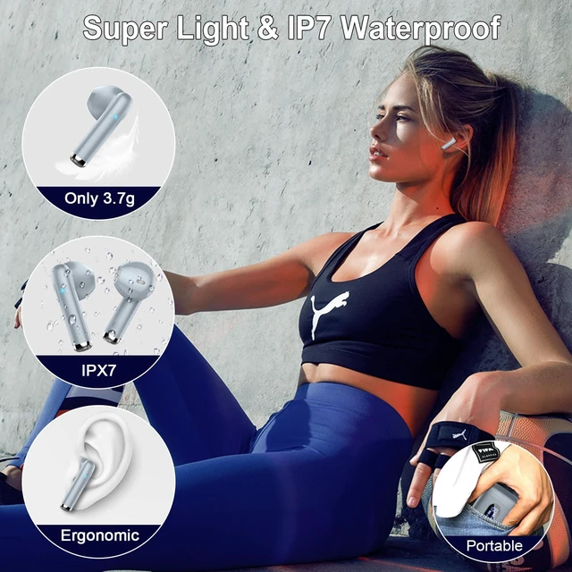 Alt view image 5 of 7 - Wireless Earbud Bluetooth Headphones, Stereo Ear Buds
