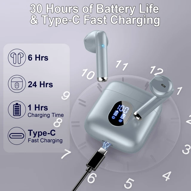 Alt view image 6 of 7 - Wireless Earbud Bluetooth Headphones, Stereo Ear Buds