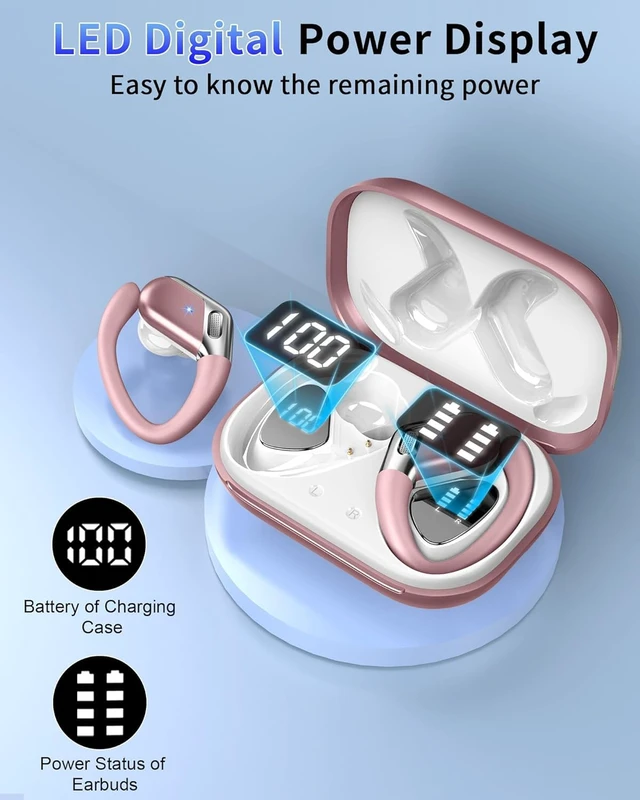 Alt view image 6 of 7 - Wireless Earbuds, Bluetooth Headphones Hi-Fi Stereo Bass Ear Buds,QSR-USXZ-X9