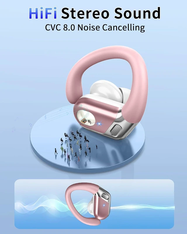 Alt view image 3 of 7 - Wireless Earbuds, Bluetooth Headphones Hi-Fi Stereo Bass Ear Buds,QSR-USXZ-X9