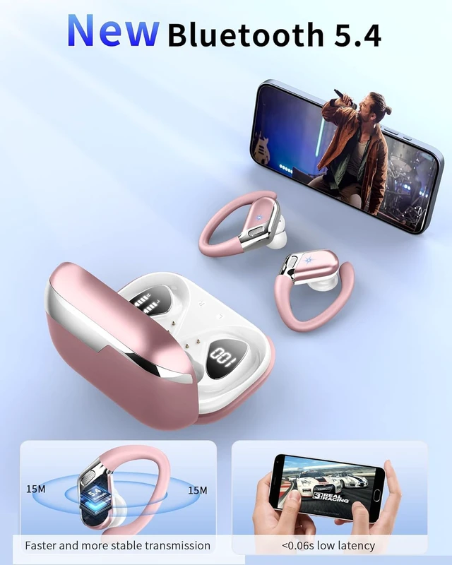 Alt view image 2 of 7 - Wireless Earbuds, Bluetooth Headphones Hi-Fi Stereo Bass Ear Buds,QSR-USXZ-X9