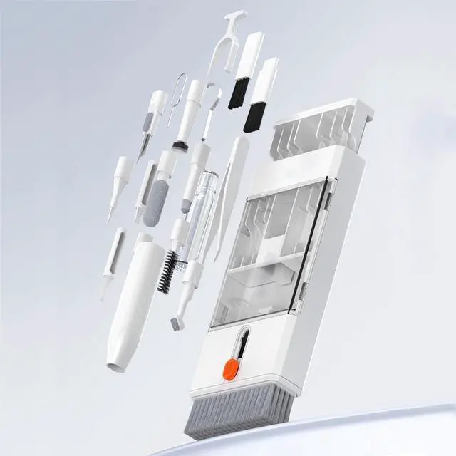 Alt view image 2 of 6 - 22 in 1 Multifunctional Cleaner Kit for AirPods and Electronic Devices, Keyboard, Laptop for iPad, iPhone, Camera, Earbuds, with Retractable Brush, Keycap Puller, Spray & Microfiber Cloth