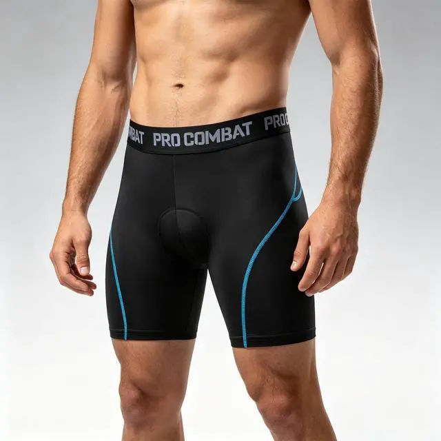 Alt view image 2 of 7 - Men's Cycling Shorts MTB Liner Shorts with 4D Padded Bike Underwear, Quick-Dry Breathable Bike Briefs, Shockproof Bicycle Underwear for Mountain Road Biking