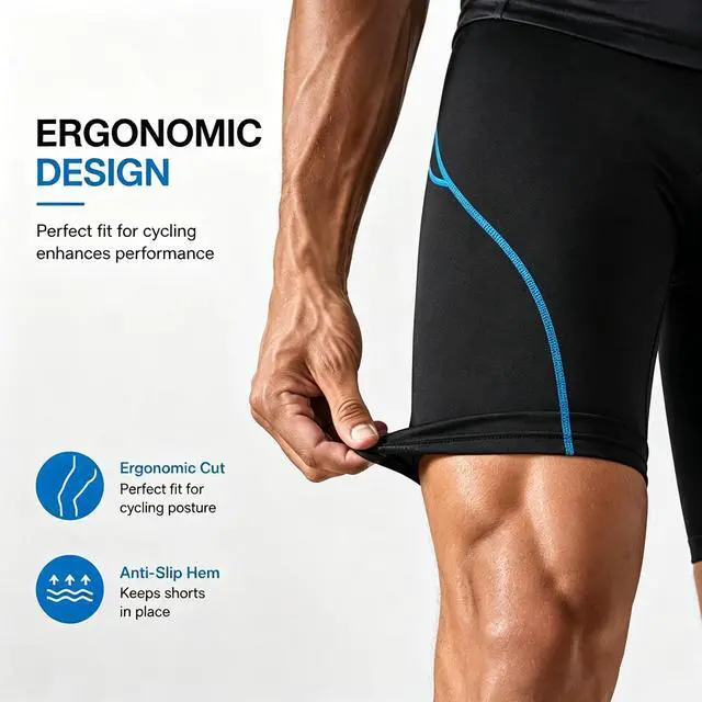 Alt view image 5 of 7 - Men's Cycling Shorts MTB Liner Shorts with 4D Padded Bike Underwear, Quick-Dry Breathable Bike Briefs, Shockproof Bicycle Underwear for Mountain Road Biking