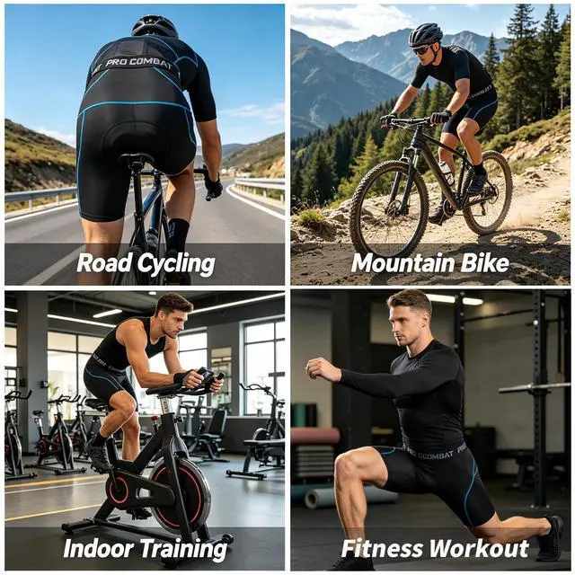 Alt view image 7 of 7 - Men's Cycling Shorts MTB Liner Shorts with 4D Padded Bike Underwear, Quick-Dry Breathable Bike Briefs, Shockproof Bicycle Underwear for Mountain Road Biking
