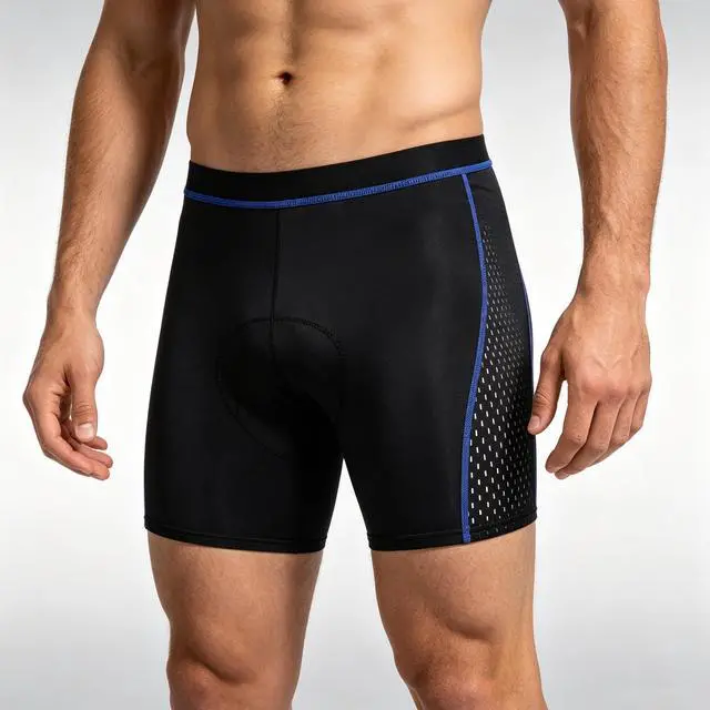 Alt view image 3 of 7 - Cycling Shorts for Men Bike Underwear with 5D Padded Bike Underwear, Quick-Dry Breathable Bike Briefs, Shockproof Bicycle Liner Shorts for Mountain Road Biking