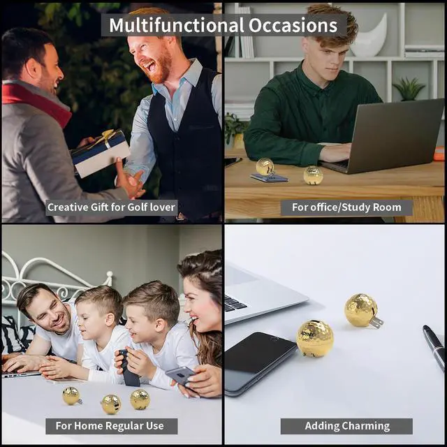 Alt view image 6 of 6 - KDYNIX Golf Ball Dual USB C Charger 20W+20W Fast Charging Block, 2-Port Wall Adapter for iPhone 17/16/15/14, Galaxy S25/S24, iPad Pro, Unique Golfer Gift for Christmas Father's Day